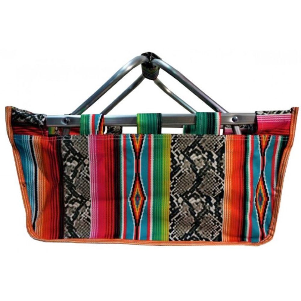 Serape Leopard Picnic Basket New